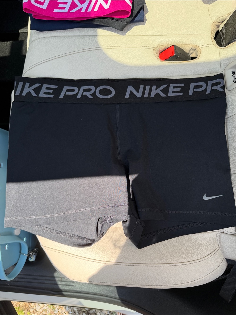 Nike Black & Gray Pro Compression Shorts - Picture 3 of 6